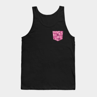 Pocket - LITTLE FLOWERS FUCSIA Tank Top